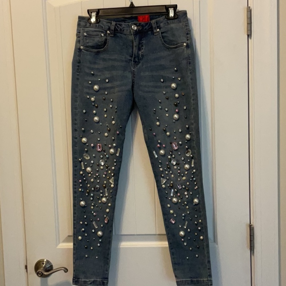 Embellished Blue Jeans